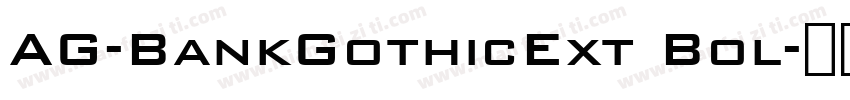 AG-BankGothicExt Bol字体转换